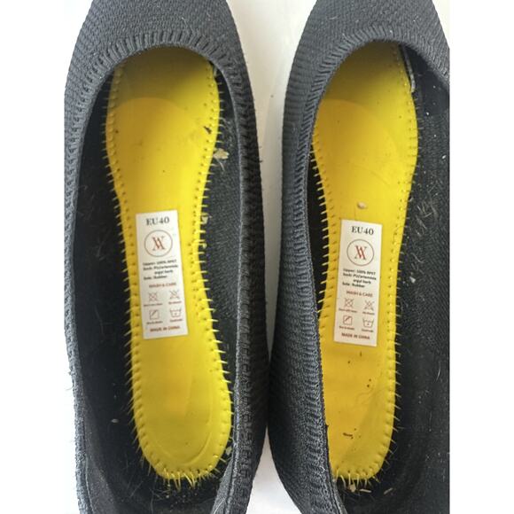 VIVAIA Aria Knit Pointed Toe Water Repellent Ballet Flats Black Size EU 40 US 9 - Picture 13 of 14